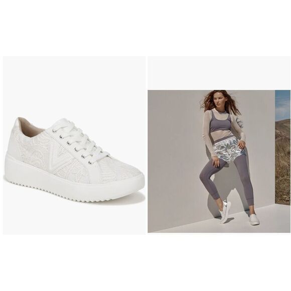 New Women's Vionic Kearny Women's Lace Up Sneaker White Size 9.5 - Picture 1 of 7